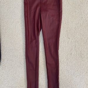 Maroon Pleather Pants